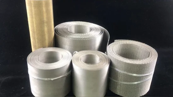 Ceinture de tamis filtrant d'extrudeuse/ceinture de convoyeur en tissu polyester à maille tissée néerlandaise inversée, ceinture de filtre en acier inoxydable